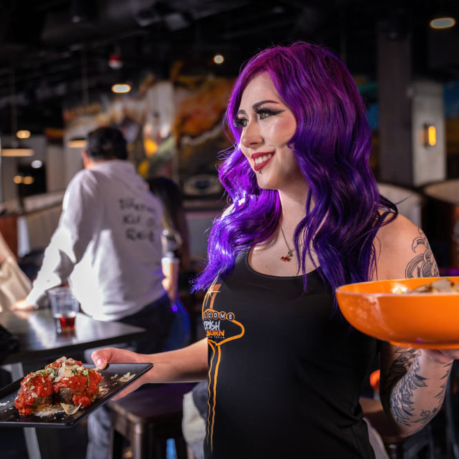 Purple Waitress