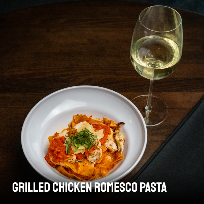 Grilled Chicken Romesco Pasta